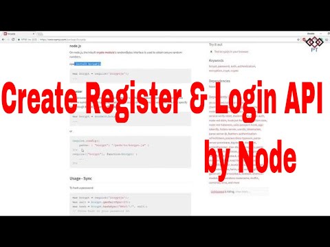 Part 4: Create Register & Login API and Use bcryprjs for Password Encryption