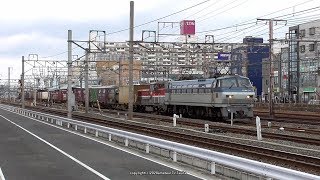 JR貨物　DE10 1181号機をムド輸送する2077ﾚ貨物列車を撮影（R1.1.24)