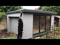 Composite clad garden room with Kingspan roofing sheets
