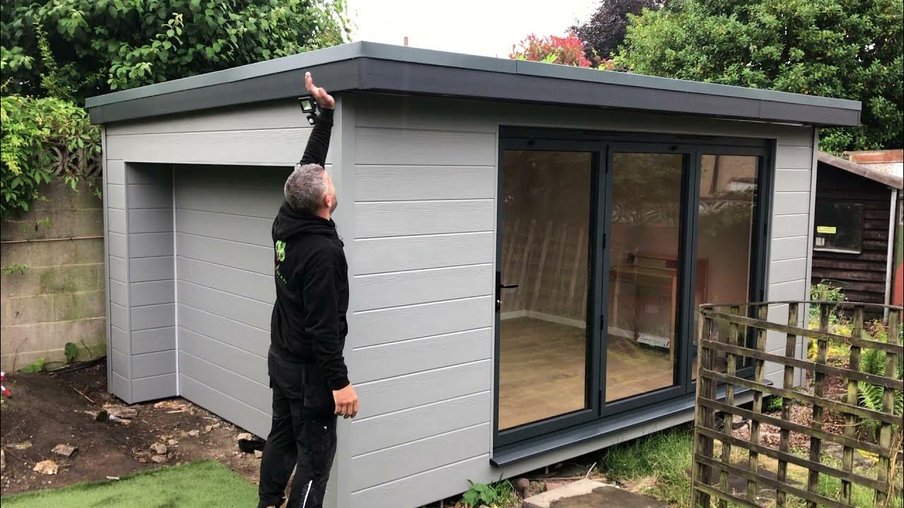 Composite clad garden room with Kingspan roofing sheets YouTube