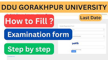 How To Fill Examination Form 2025-2026 | 1st Semester UG & PG | DDU Gorakhpur University Gorakhpur