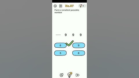 How to pass brain out 87 from  a smallest possible number