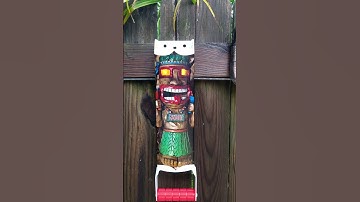 Tiki Party Custom Designed Beer Can Crusher-Tiki Bar-Man Cave -Garage - Basement Bars