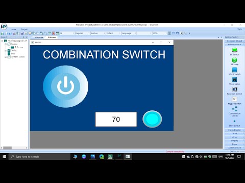 COMBINATION SWITCH IN WECON | #wecon_hmi #combination_switch #pi3070 #pi3102 #pi3043 #hmi_tutorial