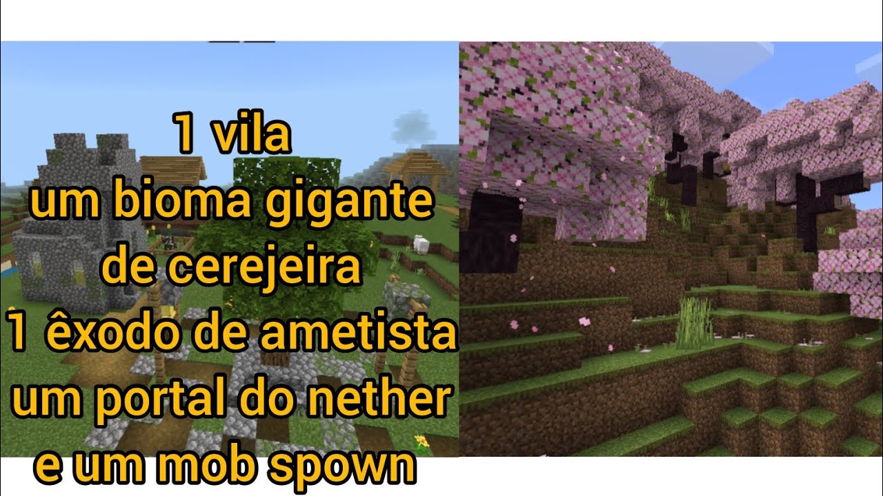 Minecraft Portal 🎄🇧🇷 on X: 🚨🚨URGENTE!! Um NOVO bioma está a caminho  na versão 1.20: o bioma de cerejeira! Esconda-se sob as amplas copas,  passeie pelos blocos de tapetes de flores rosa