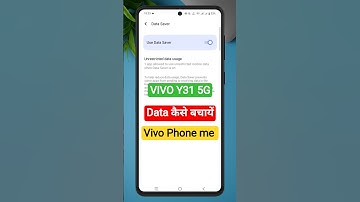 How to Save Mobile Data in Vivo Y31 5G | Vivo Tips & Tricks | How to Save Data? #datasaver #vivotips