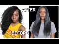 CURLY TO STRAIGHT: NO HEAT DAMAGE, FRIZZ, OR FLYAWAYS |how to|