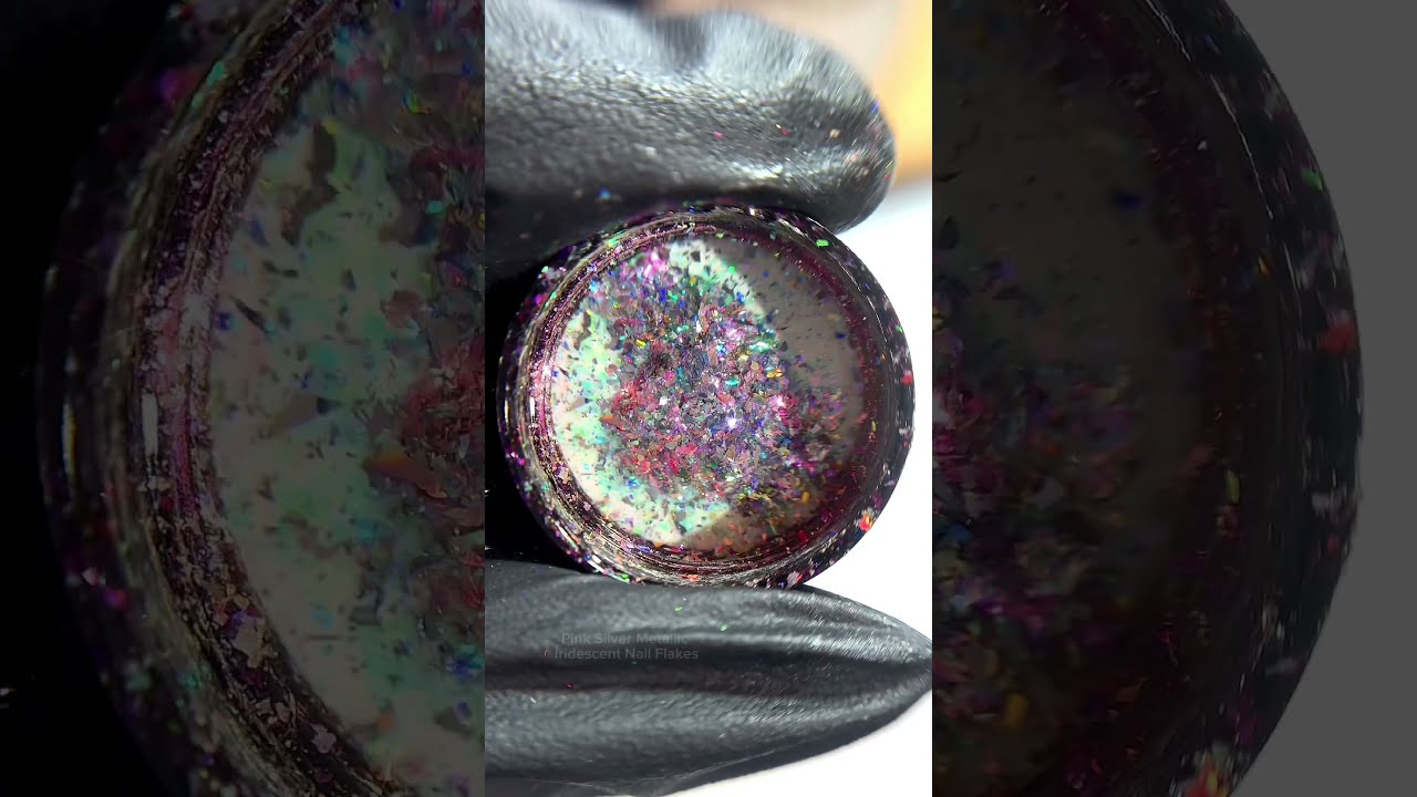 White Hard Gel With Iridescent Flakes | Lecenté