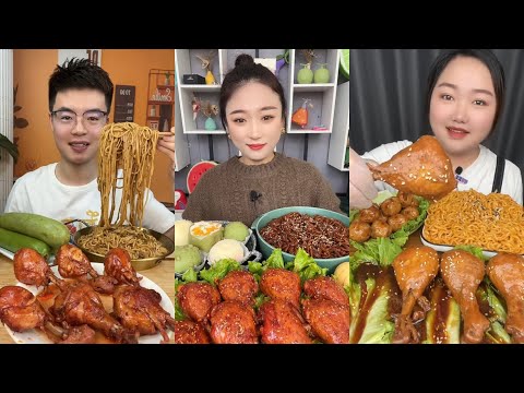 Spicy Spaghetti With Spicy Chicken Legs Spicy Reman Noodles Eating Mukbang Asmr Eating Sounds 