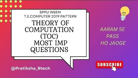 TOC Theory of Computation Most IMP Questions Insem 2019 Pattern #sppu #engineering #important #exam 