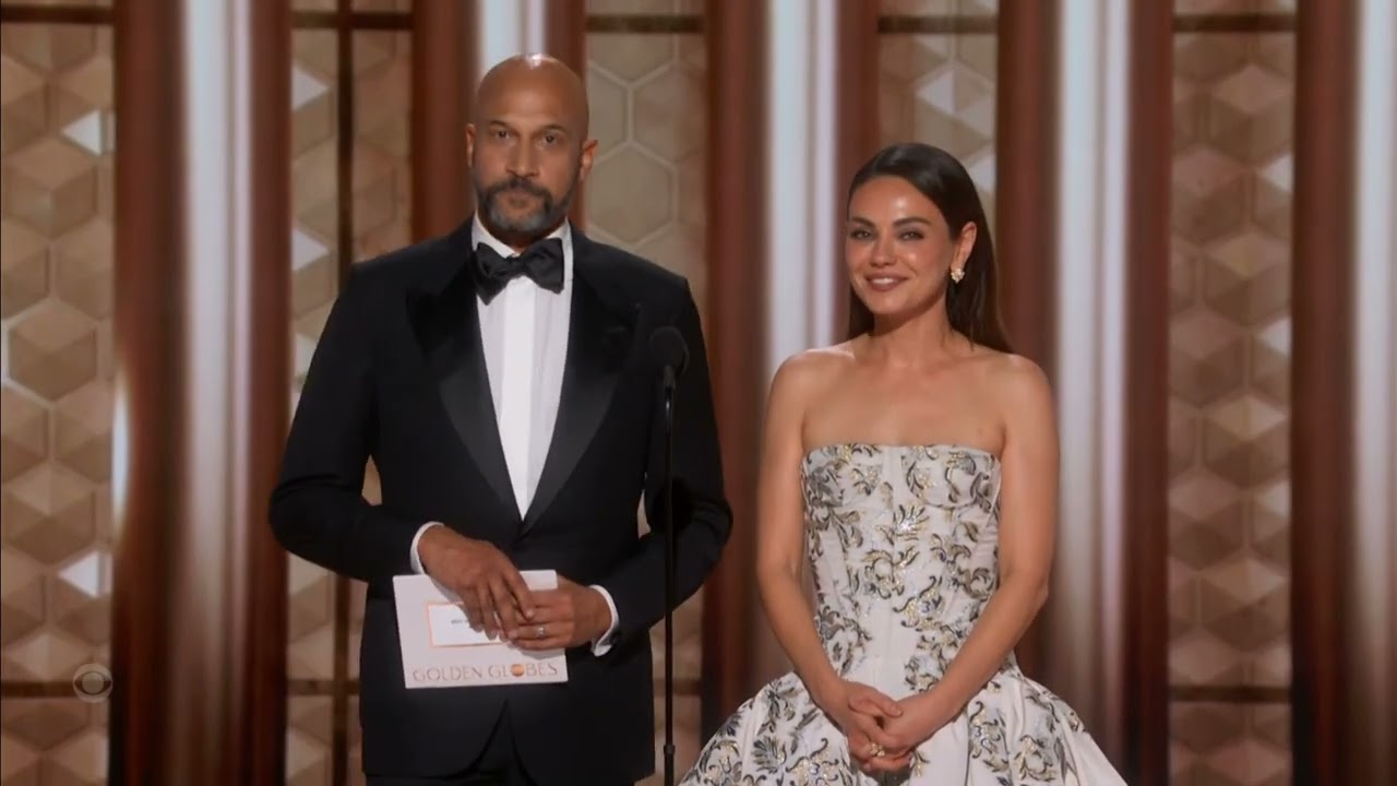 Golden Globes 2026 - Keegan-Michael Key and Mila Kunis Present Best Motion Picture Animated.