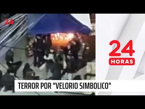 A burst of gunfire and fireworks during a high-risk "symbolic wake" in Quilicura
