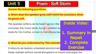 Soft Storm Exercise | Summary in Nepali | Abhi Subedi | Class 12 English : Questions Answers screenshot 3