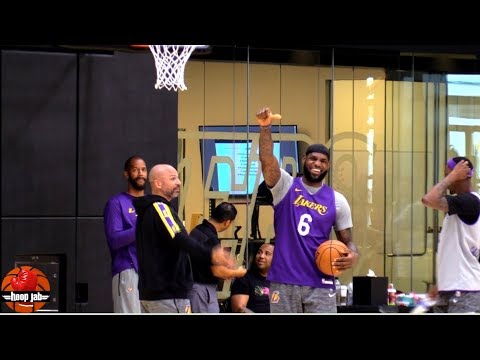 LeBron James Dances After Sinking Behind The Backboard Shot vs Anthony Davis HoopJab NBA