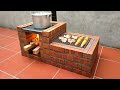 How to make a 2 in 1 wood stove with bricks and cement 2