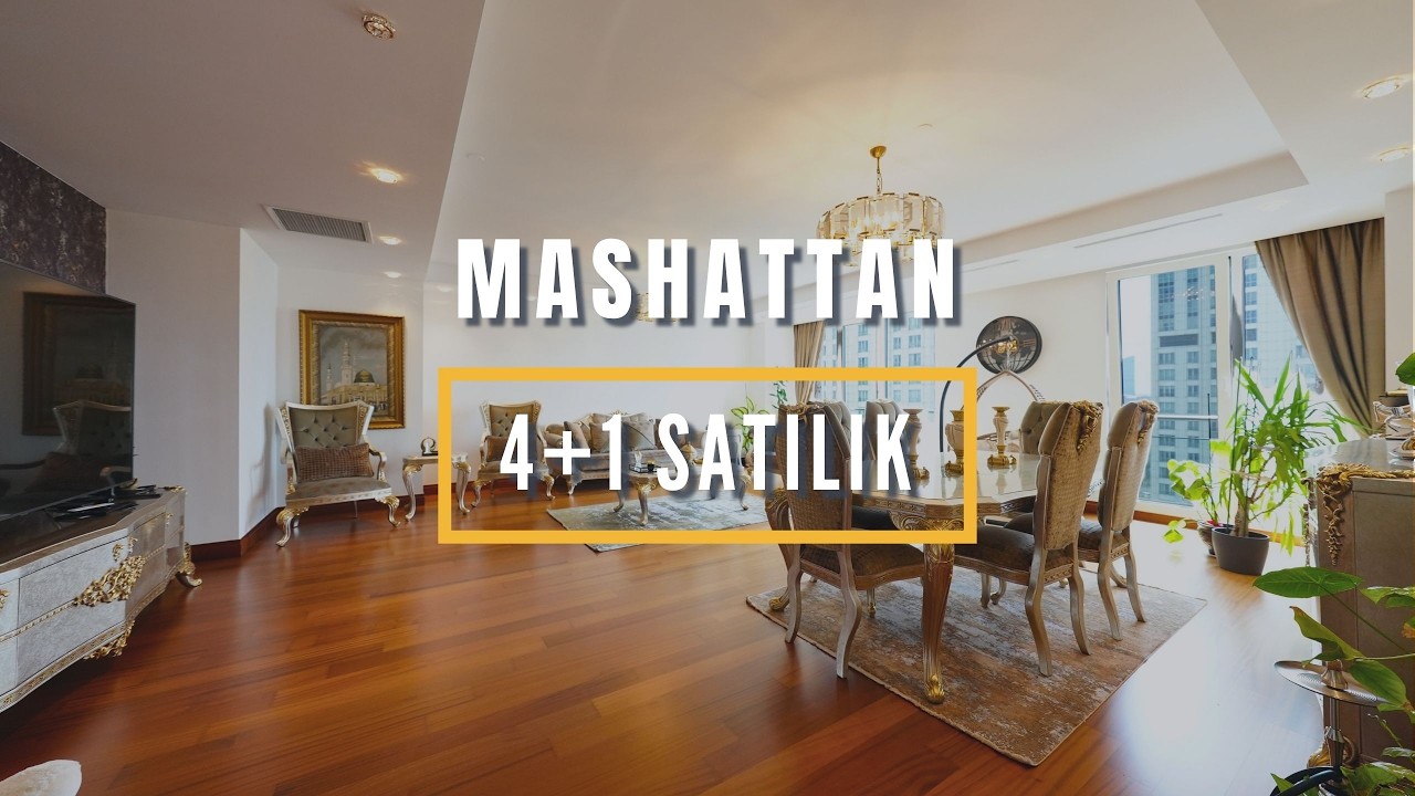 Video tour of a fully fitted 4+1 apartment in Maslak Mashattan