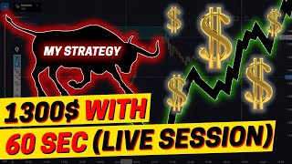 1300 With 60 Seconds Binary Options Trading 2022 Live Session Strategy