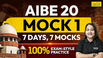 AIBE 20: Mock Test - 1 | AIBE 20 Preparation | Most Important Questions for AIBE 2025