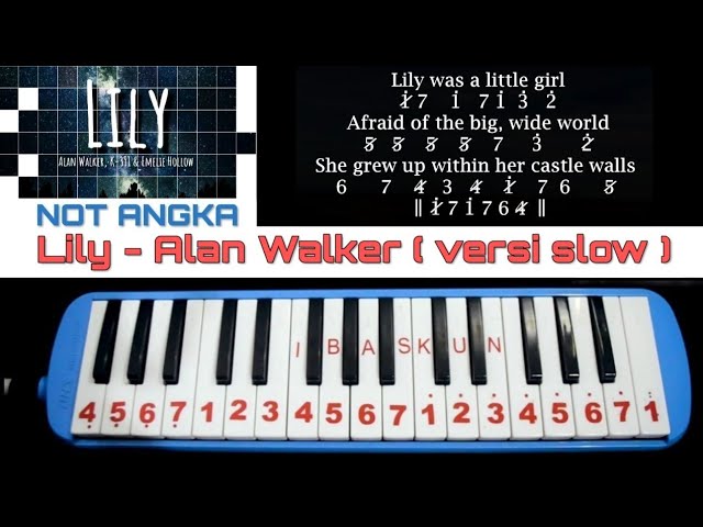 Not Angka Pianikadan Lirik Lagunya Marshmello Alone Not Pianika Lily Alan Walker LAMBAT - YouTube