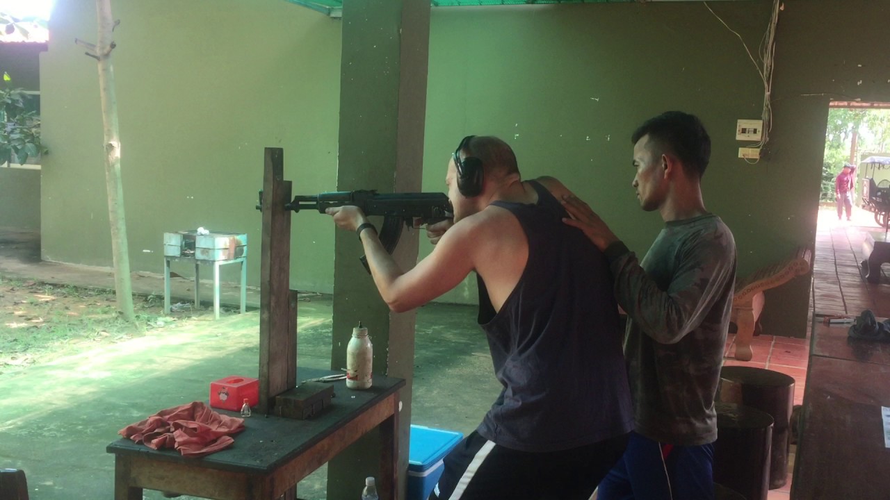 Shooting Some Guns in Siem Reap Cambodia | IAmDanElson