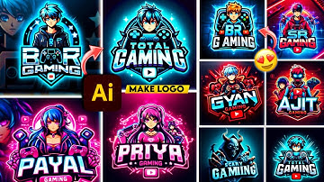 How to Create a Gaming Logo From Ai like a 😍 @TotalGaming093 @GyanGaming