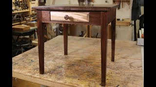 Making a Walnut end table with a spalted maple drawer