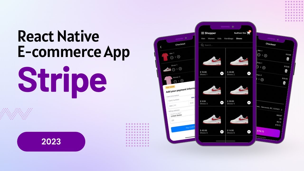 React Native E-commerce App with Payment | Stripe | Flask - YouTube