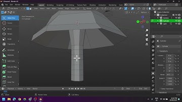 Creating a Low Poly Mushroom and Applying Different Shading in Blender
