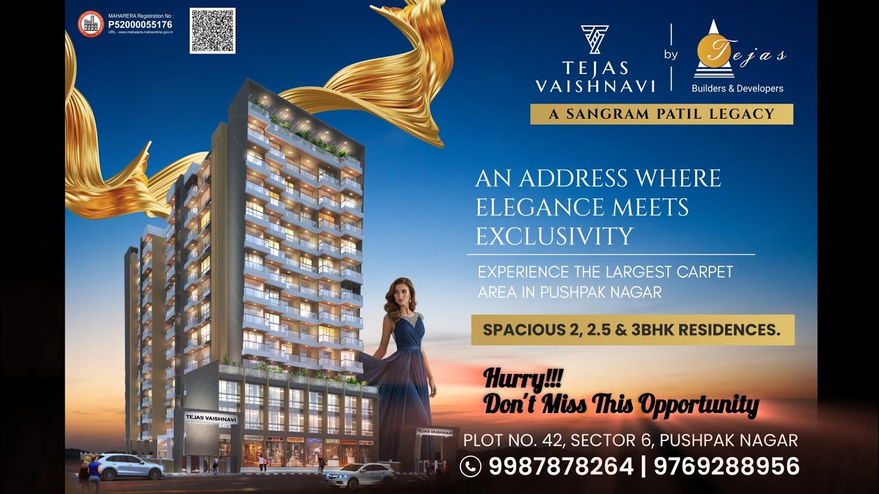 High-ROI homes at Tejas Vaishnavi, Pushpak Nagar. Prices rising fast—grab now 