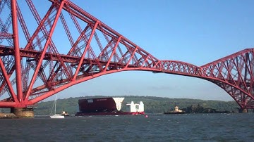 HMS Queen Elizabeth Aircraft Carrier Section Forth Railway Bridge Firth Of Forth Scotland May 25th
