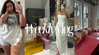 weekly vlog! grwm for baecation + lots of shopping & hauls + wax, brow, lash appt + diy v-day party