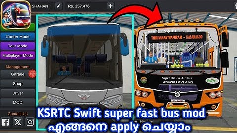 How to add KSRTC Swift super fast buss mod 100% work 👍