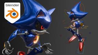 Metal Sonic Blender Rig Showcase + Free download