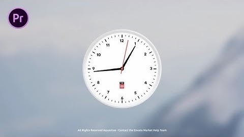 Analog Clock Creator For Premiere by Aquavitae | Premiere Pro Project - Videohive template