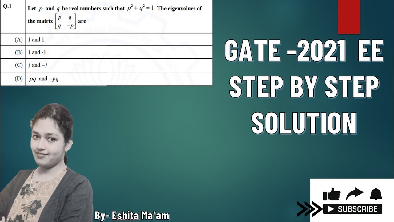 Iengineering Math Ee GATE 2021 EE ENGINEERING MATHEMATICS ||Q.no.1 - YouTube