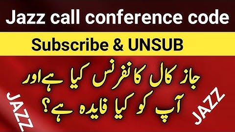 jazz call conference activation code || conference call kaise kare  jazz ||