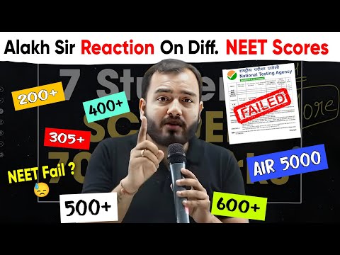 Alakh Sir Reaction On Different NEET Score 😮 