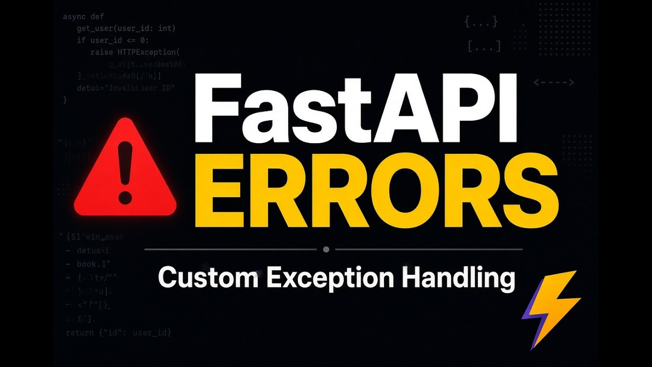 FastAPI Handling Errors | part-1 | fastpiApi kingdom - YouTube