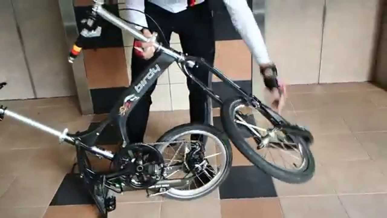 Folding Birdy (w rear tensioner) like a Pro II.