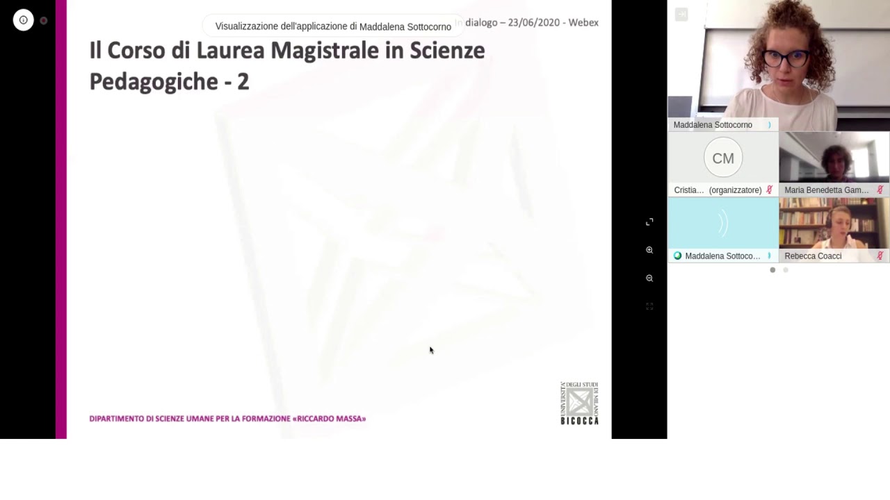 In dialogo con gli studenti del Corso di Studi in Scienze pedagogiche
