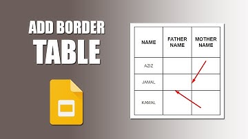 How to add border to a table in google slides