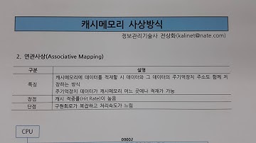 기술사 - CA - 캐시메모리 사상기법