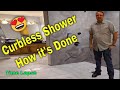 Barrier free shower install  how to step by step