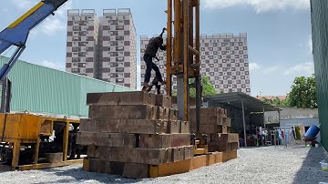 Ép cọc bê tông tải sắt 70 tấn