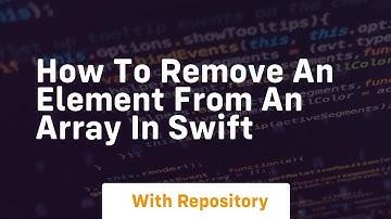 how to remove an element from an array in swift