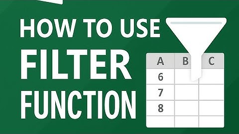 How to use the FILTER function in Microsoft Excel