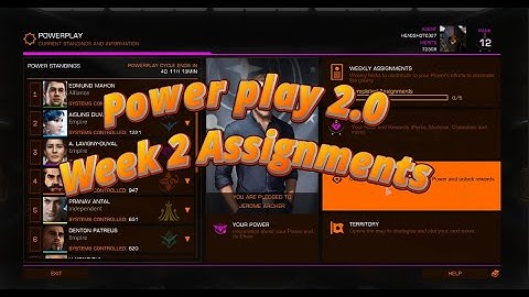 Power Play 2.0 Week 2 assignments/ Elite Dangerous