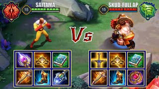 RAZ SAITAMA vs SKUD FULL AP | FULL BUILD FIGHT | Arena of Valor /AOV/ROV