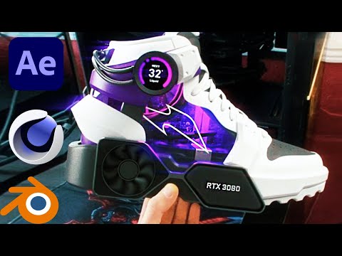 AUGMENTED REALITY FASHION TUTORIAL: 3D + After Effects : RTX 3090 GPU in Air Jordan 1s