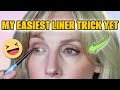 Easiest liner trick to lift your eyes  hooded eyes sensitive eyes mature skin